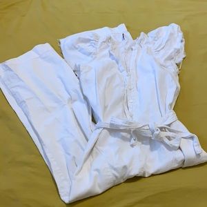 Zara denim jumpsuit tie waist size medium